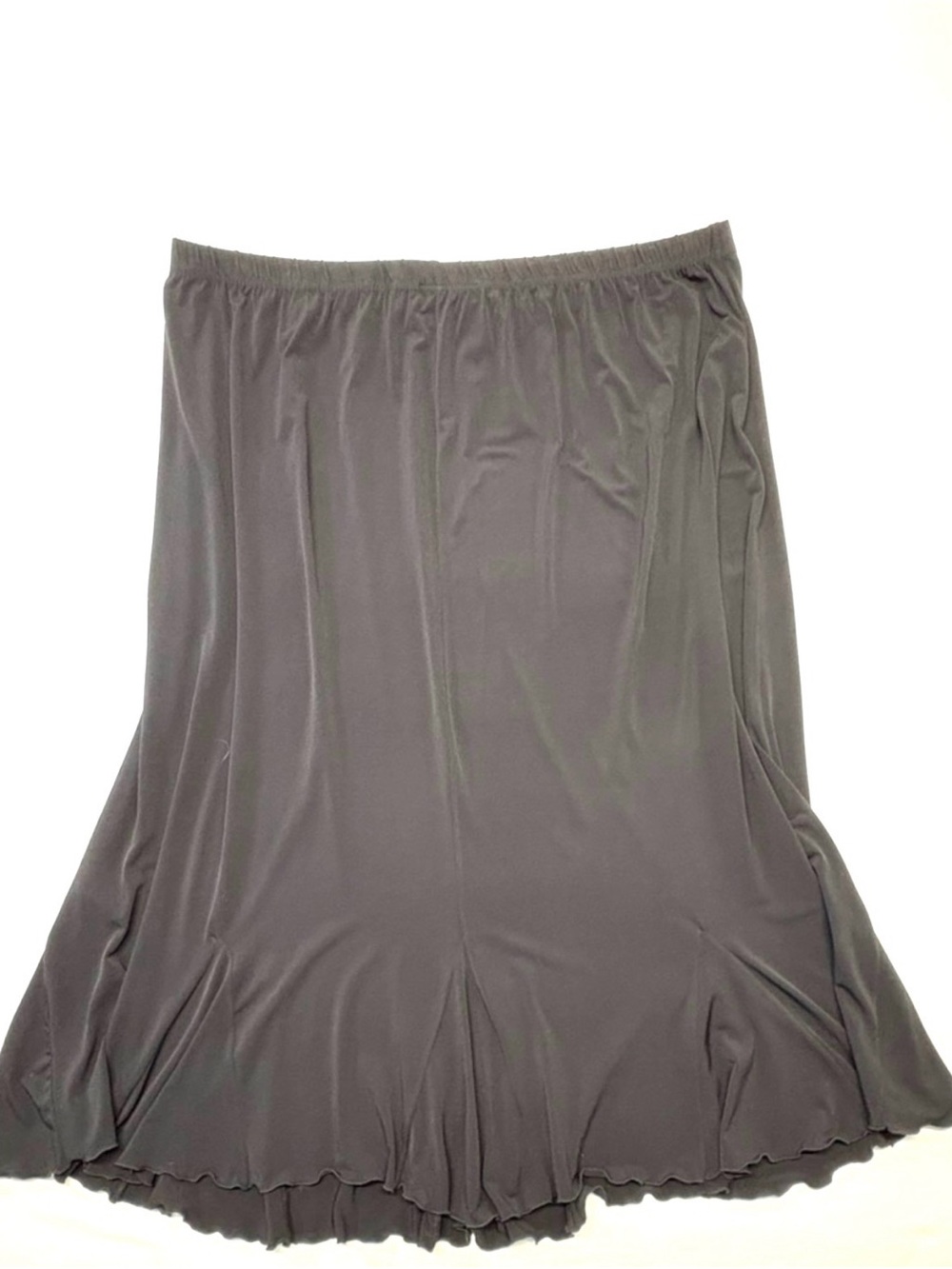 Penningtons Vintage Grey Flowy Flared Midi Skirt Size 4X